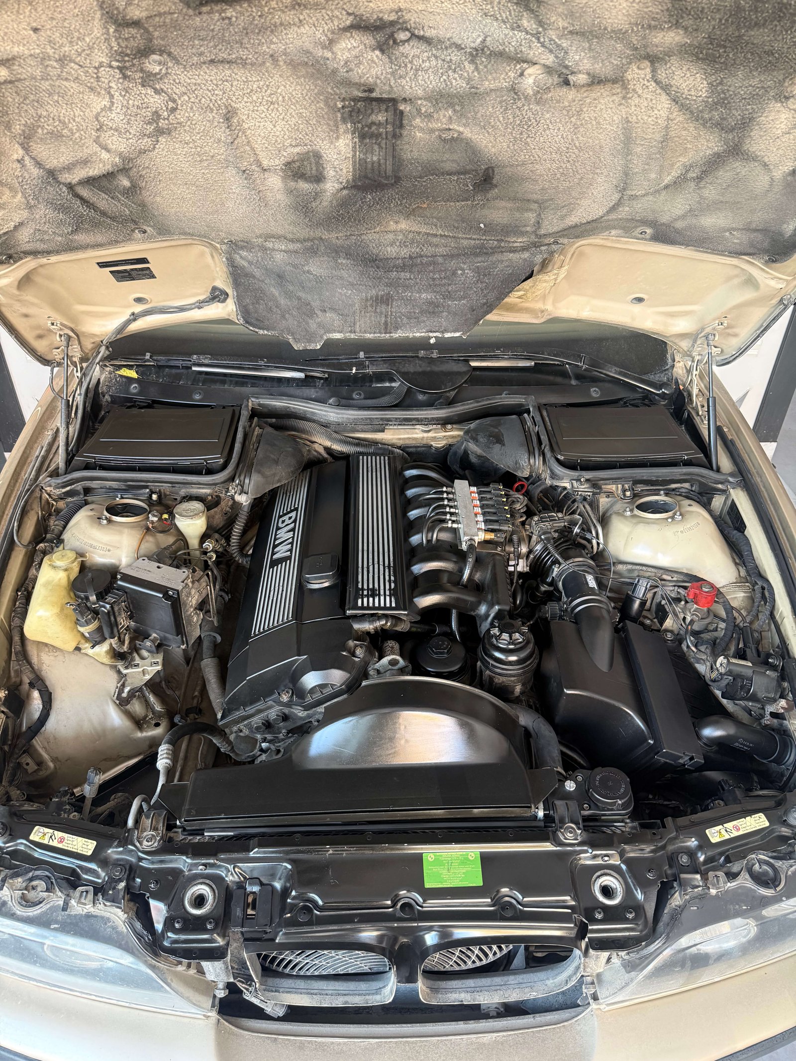 BMW motor revizyonu sonrası motor bölmesi